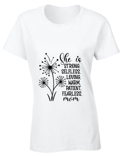 She is strong, selfless, loving mom t-shirt - Fivestartees