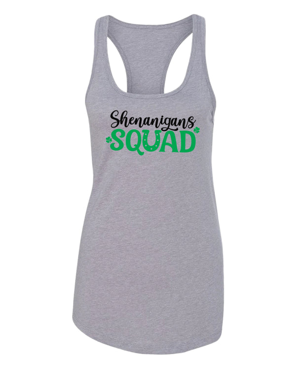 Shamrock Squad tank top women racerback st patrick's day tank top - Fivestartees