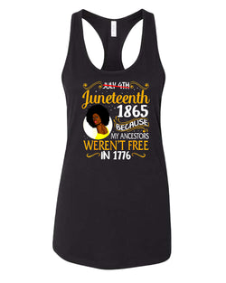 Black queen tank top, because my ancestors weren't free in 1776 tank top - Fivestartees