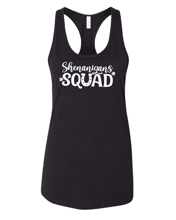 Shamrock Squad tank top women racerback st patrick's day tank top - Fivestartees