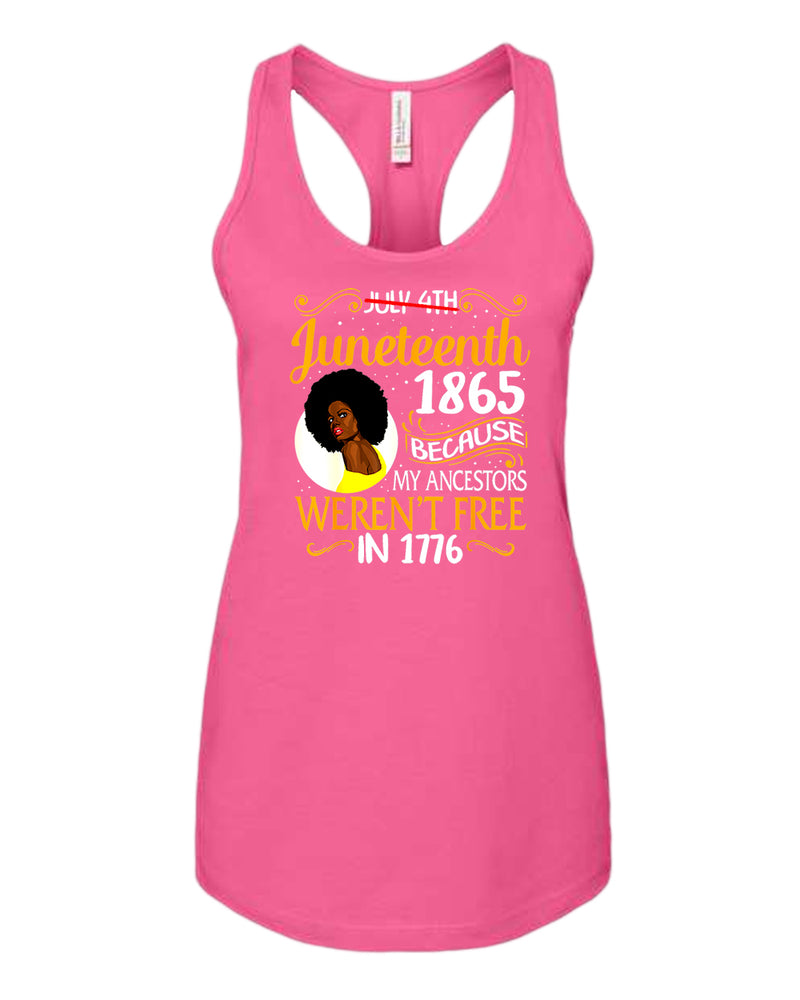 Black queen tank top, because my ancestors weren't free in 1776 tank top - Fivestartees
