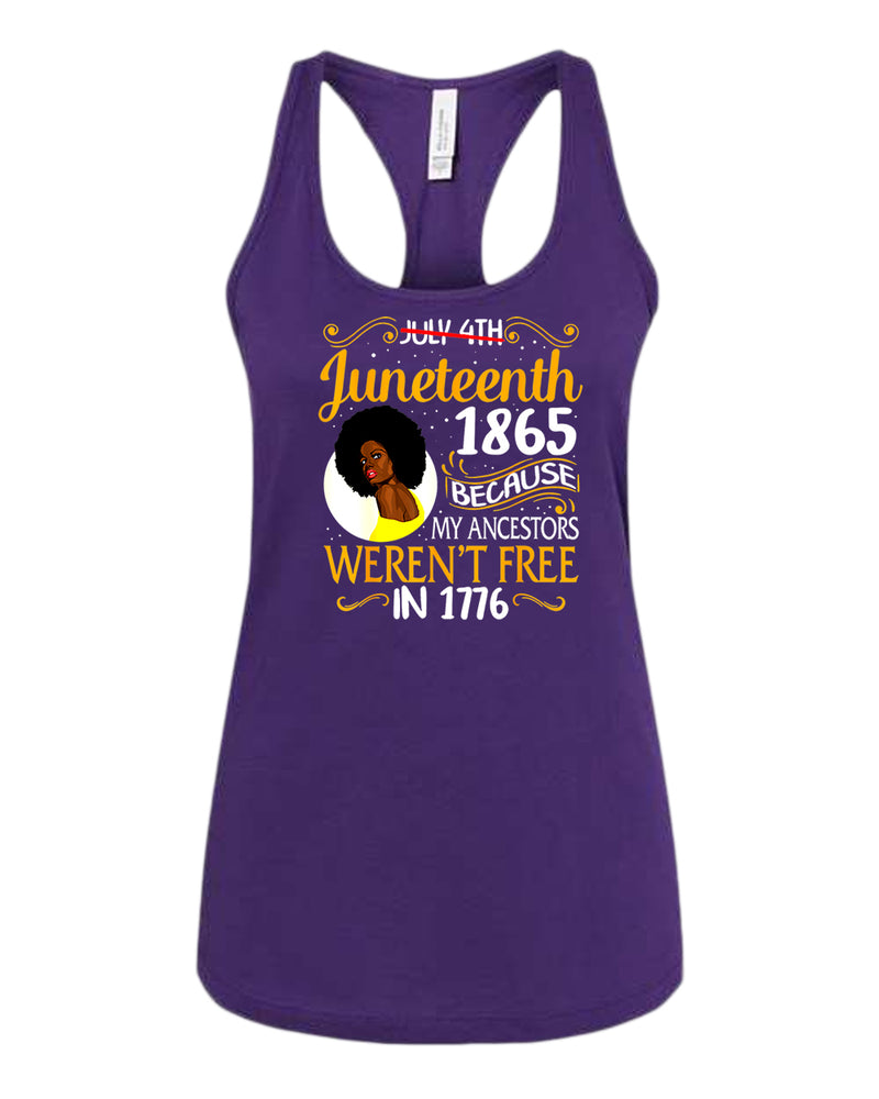 Black queen tank top, because my ancestors weren't free in 1776 tank top - Fivestartees