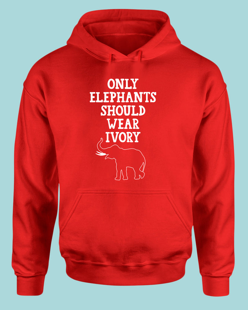 Only Elephants Should Wear Ivory Hoodie, vegetarian Hoodie - Fivestartees