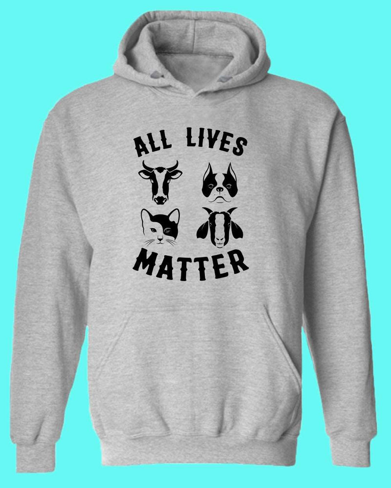 All Animals Lives matter Hoodie, Vegan Hoodie - Fivestartees