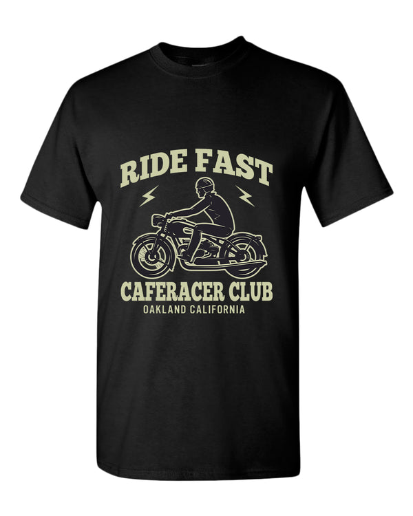Caferacer club ride fast motorcycle california t-shirt - Fivestartees