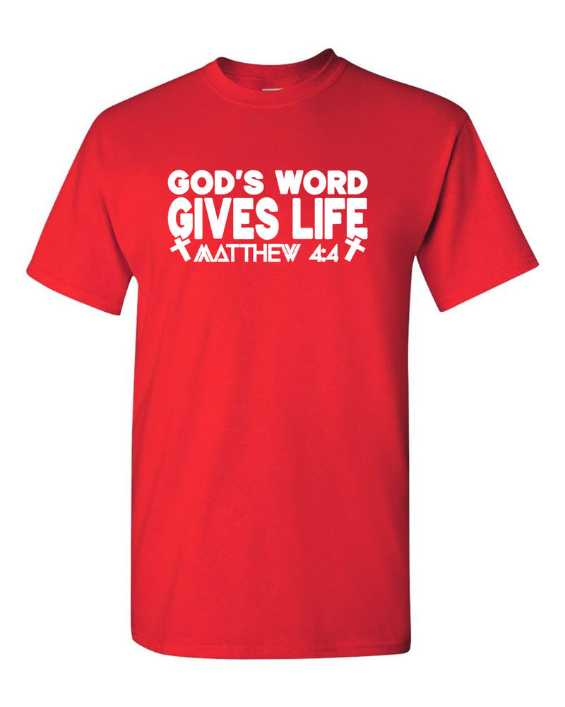God's Word Gives Life T-shirt Matthew 4:4 T-shirt - Fivestartees