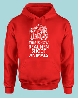 This is How Real men Shoot Animals Hoodie, Photographer Hoodie, vegan Hoodie - Fivestartees