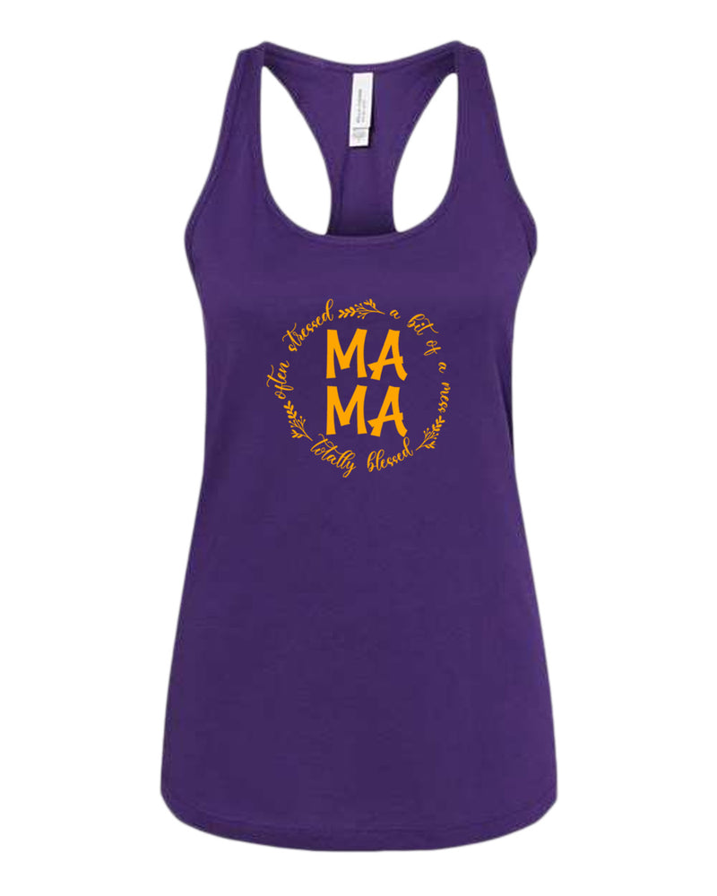 Totally blessed, often stressed, a bit of mess mama tank top - Fivestartees