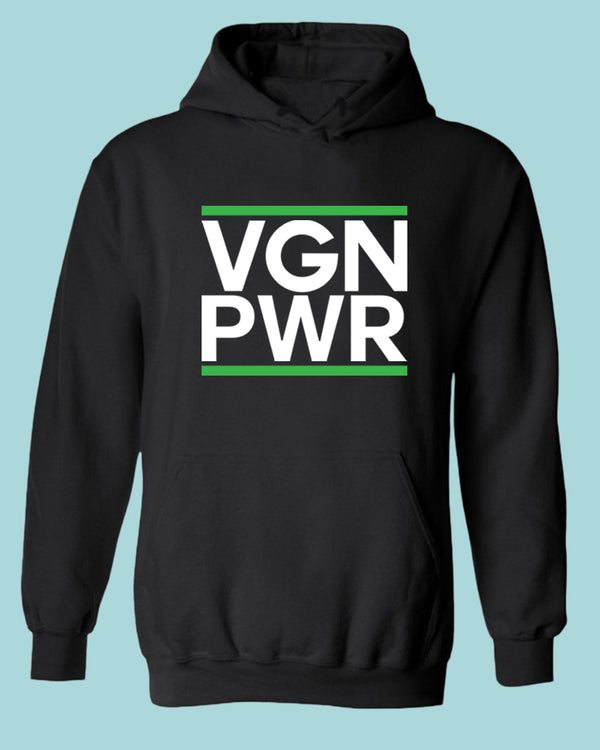 Vegan Power Hoodie, Vegetarian Hoodie - Fivestartees