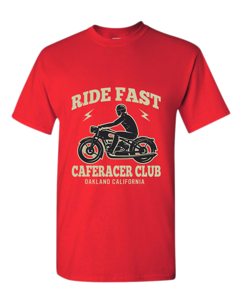 Caferacer club ride fast motorcycle california t-shirt - Fivestartees