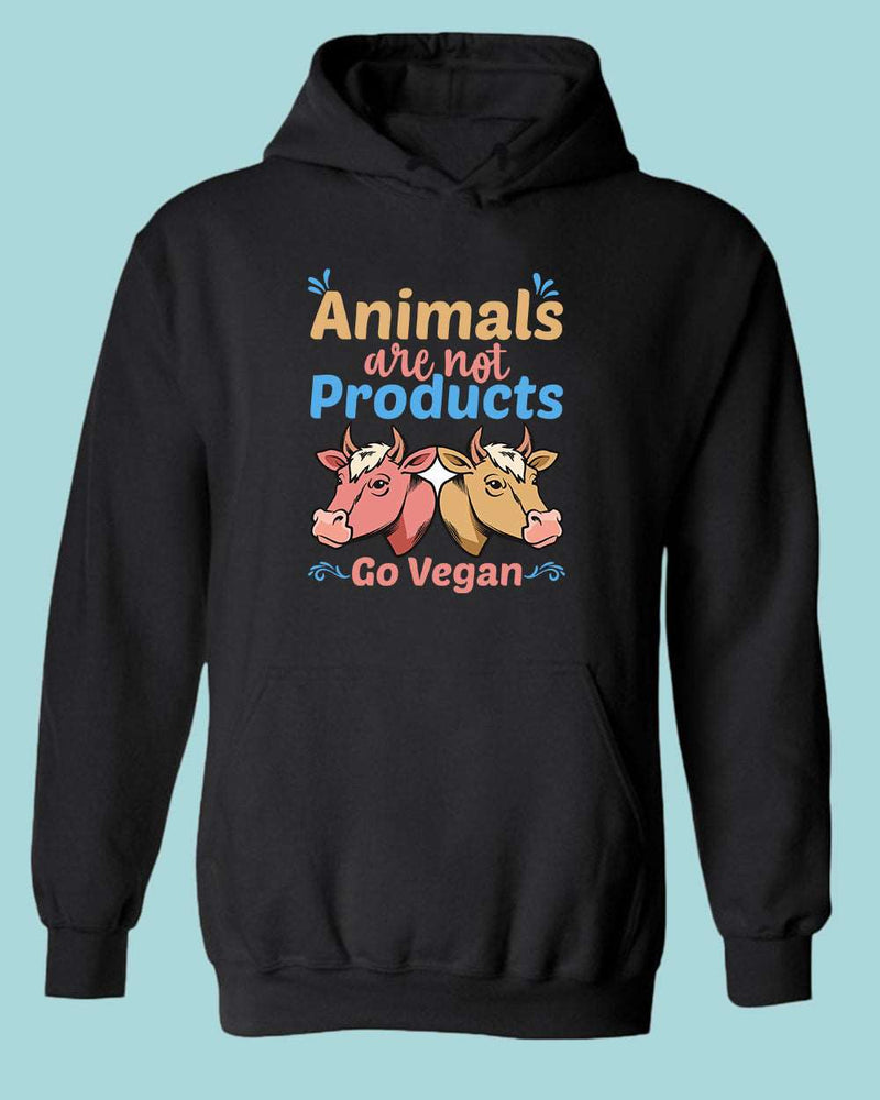 Animal are not Products Go Vegan Hoodie, Vegan Hoodie - Fivestartees