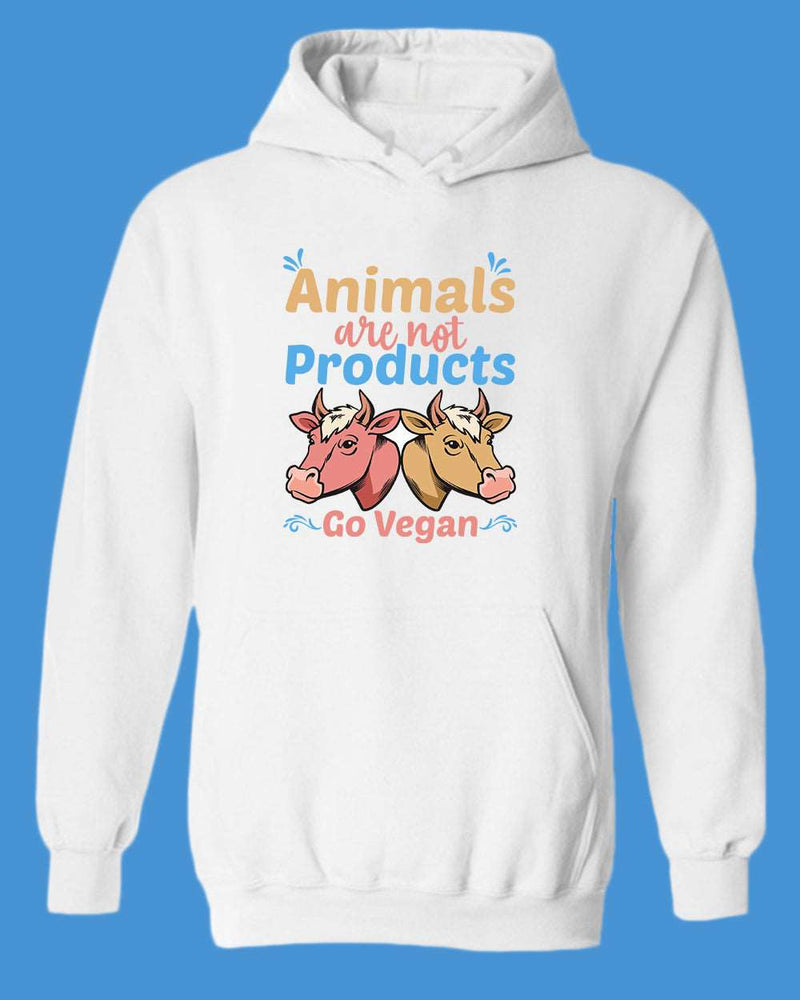 Animal are not Products Go Vegan Hoodie, Vegan Hoodie - Fivestartees