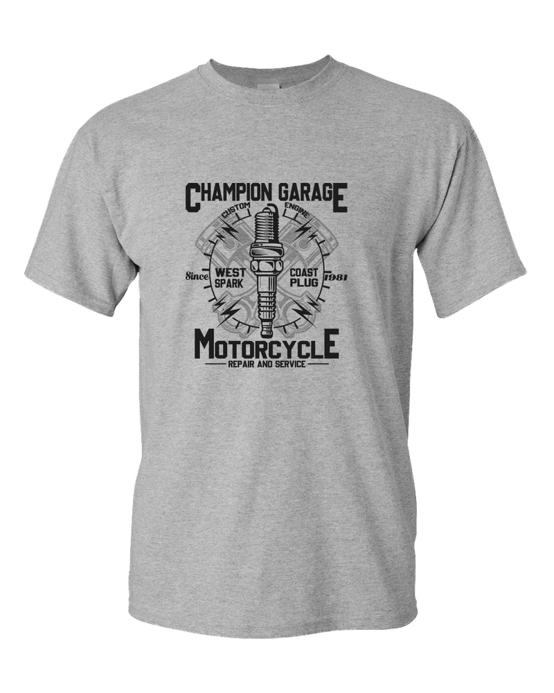 Champion garage motorcycle repair service t-shirt - Fivestartees
