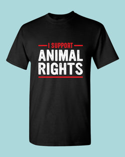 I support Animal Rights Shirt, vegetarian t-shirt - Fivestartees