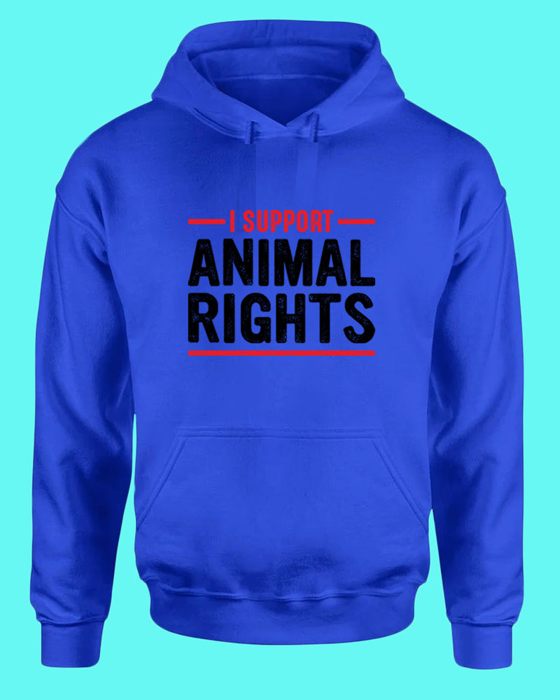 I support Animal Rights Hoodie, vegetarian Hoodie - Fivestartees