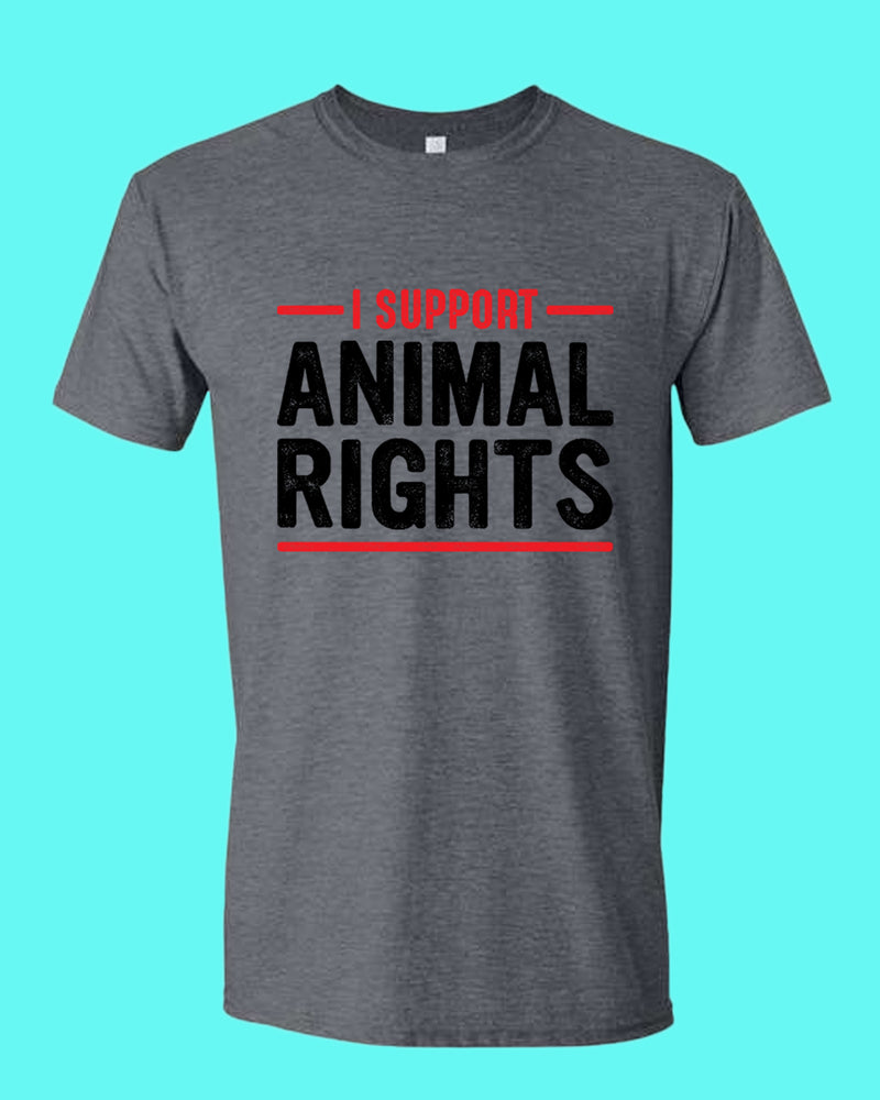 I support Animal Rights Shirt, vegetarian t-shirt - Fivestartees