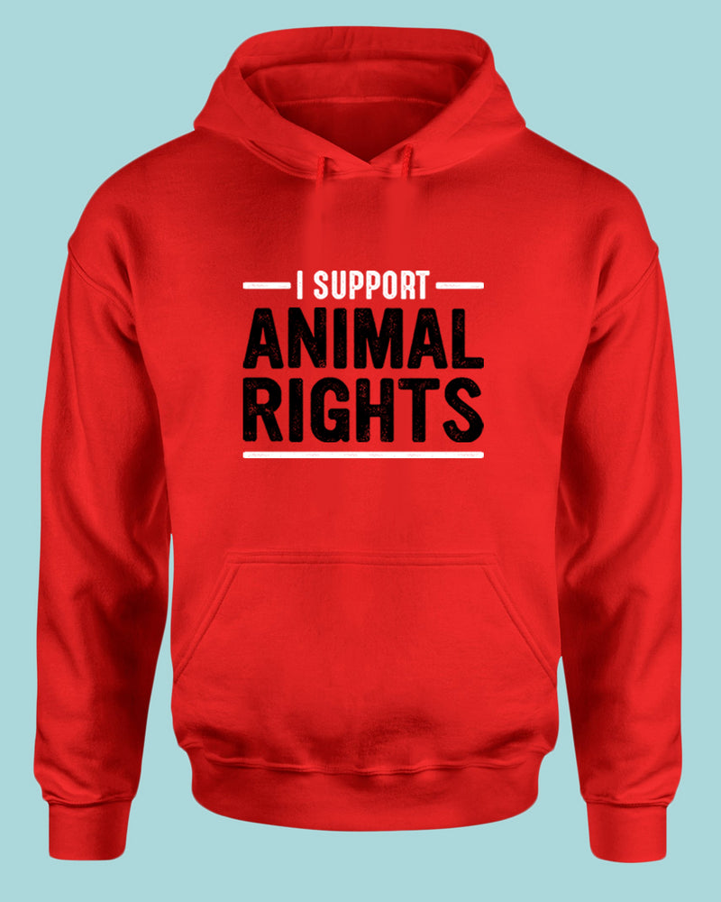 I support Animal Rights Hoodie, vegetarian Hoodie - Fivestartees