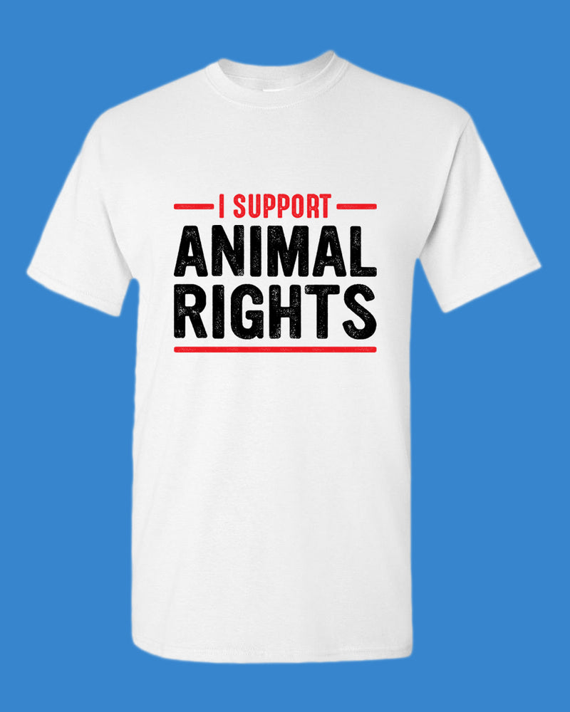 I support Animal Rights Shirt, vegetarian t-shirt - Fivestartees