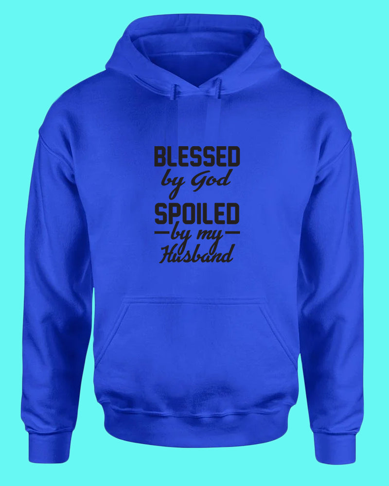 Blessed By God, Spoiled by my Husband Women Hoodie - Fivestartees