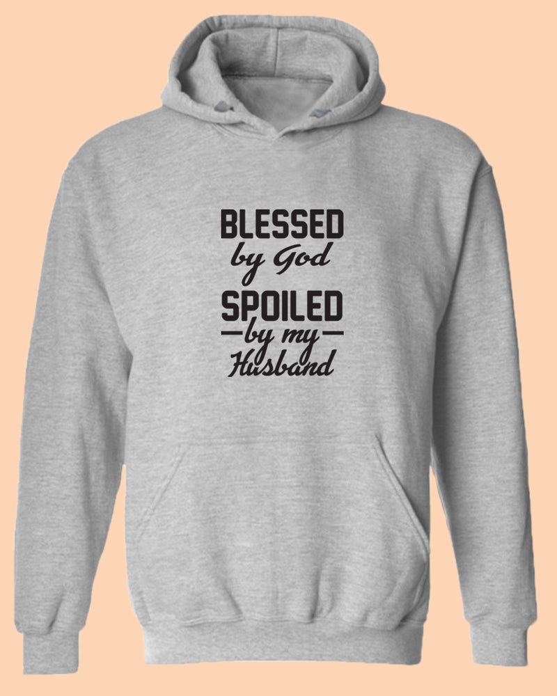 Blessed By God, Spoiled by my Husband Women Hoodie - Fivestartees