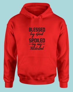 Blessed By God, Spoiled by my Husband Women Hoodie - Fivestartees