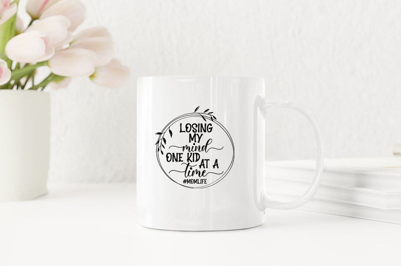 Losing my mind, one kid at a time t-shirt, momlife Coffee Mugs - Fivestartees
