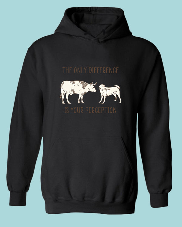 The Only Difference Is Your Perception Hoodie, Vegan Hoodie - Fivestartees