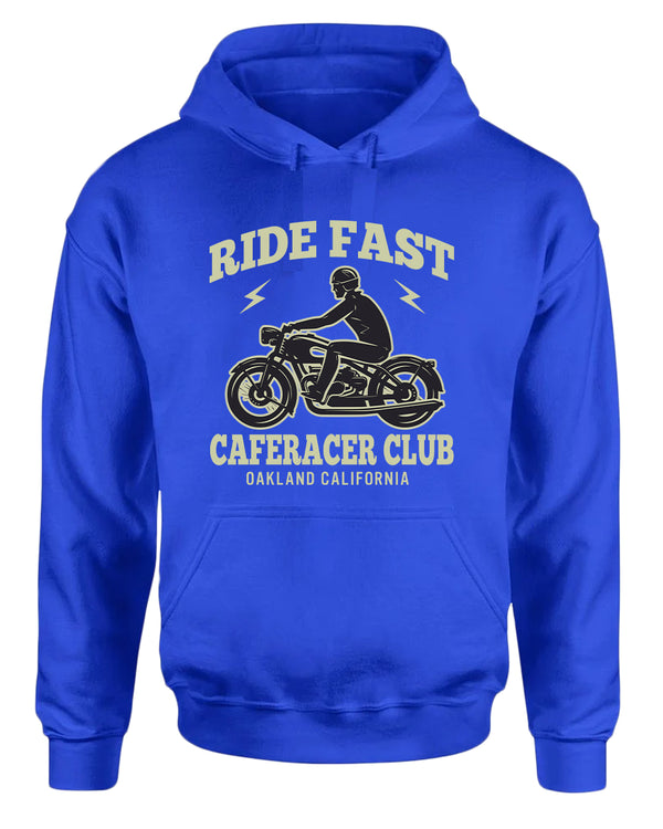 Caferacer club ride fast motorcycle california hoodie - Fivestartees