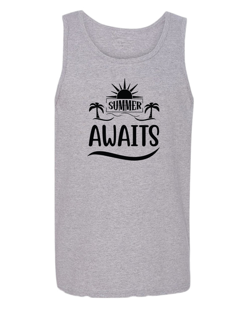 Summer awaits tank top, summer tank top, beach party tank top - Fivestartees