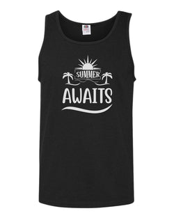 Summer awaits tank top, summer tank top, beach party tank top - Fivestartees