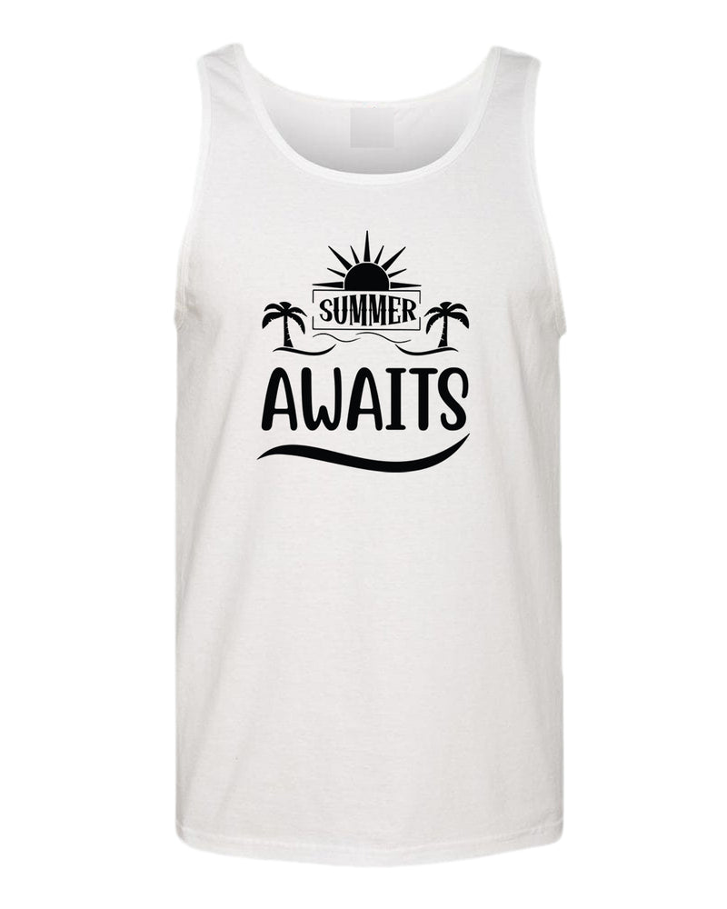 Summer awaits tank top, summer tank top, beach party tank top - Fivestartees