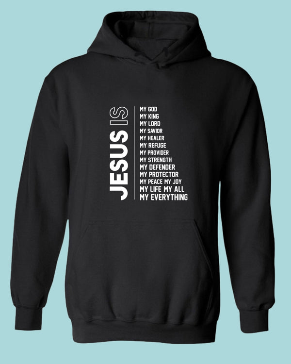 Jesus is My God, My King, my lord, My Savior, My Healer Hoodie - Fivestartees