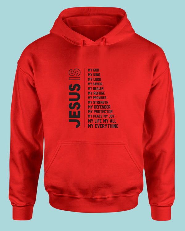 Jesus is My God, My King, my lord, My Savior, My Healer Hoodie - Fivestartees