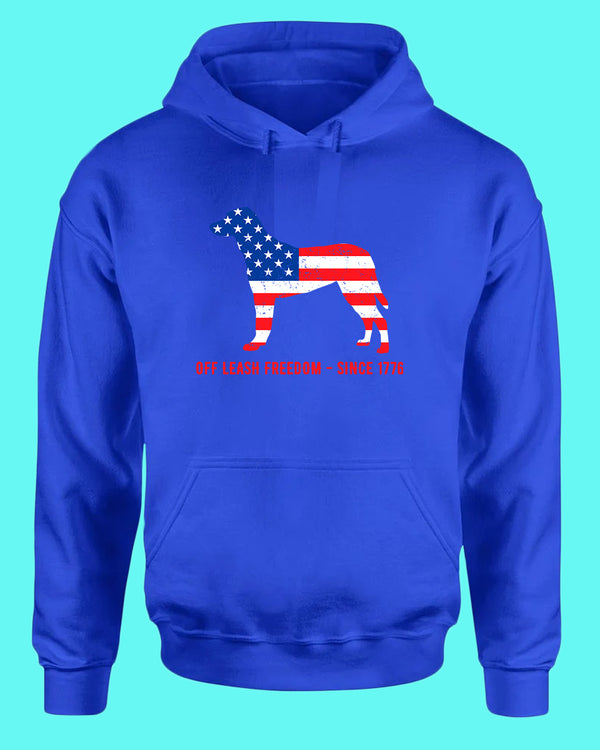 Off Leash freedom since 1776 hoodie - Fivestartees