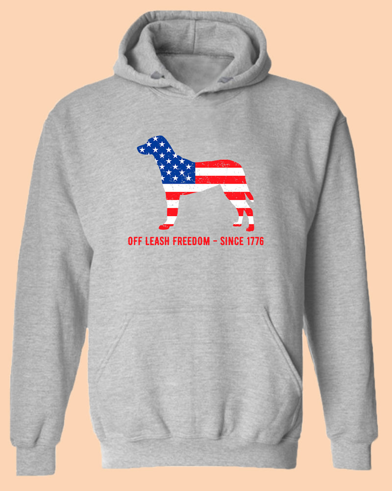 Off Leash freedom since 1776 hoodie - Fivestartees