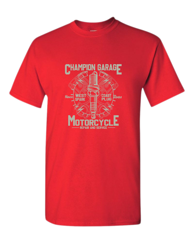 Champion garage motorcycle repair service t-shirt - Fivestartees