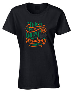 This is my lucky drinking t-shirt women st patrick's day t-shirt - Fivestartees