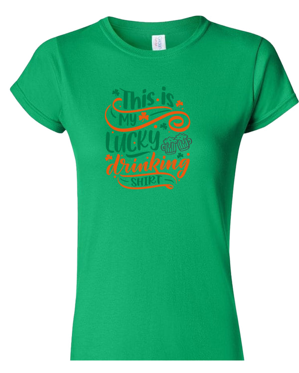 This is my lucky drinking t-shirt women st patrick's day t-shirt - Fivestartees