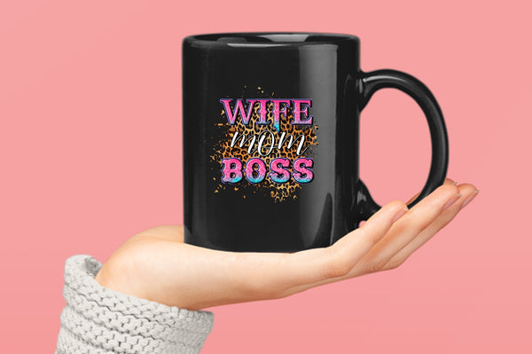 Wife Mom Boss Coffee Mug - Fivestartees