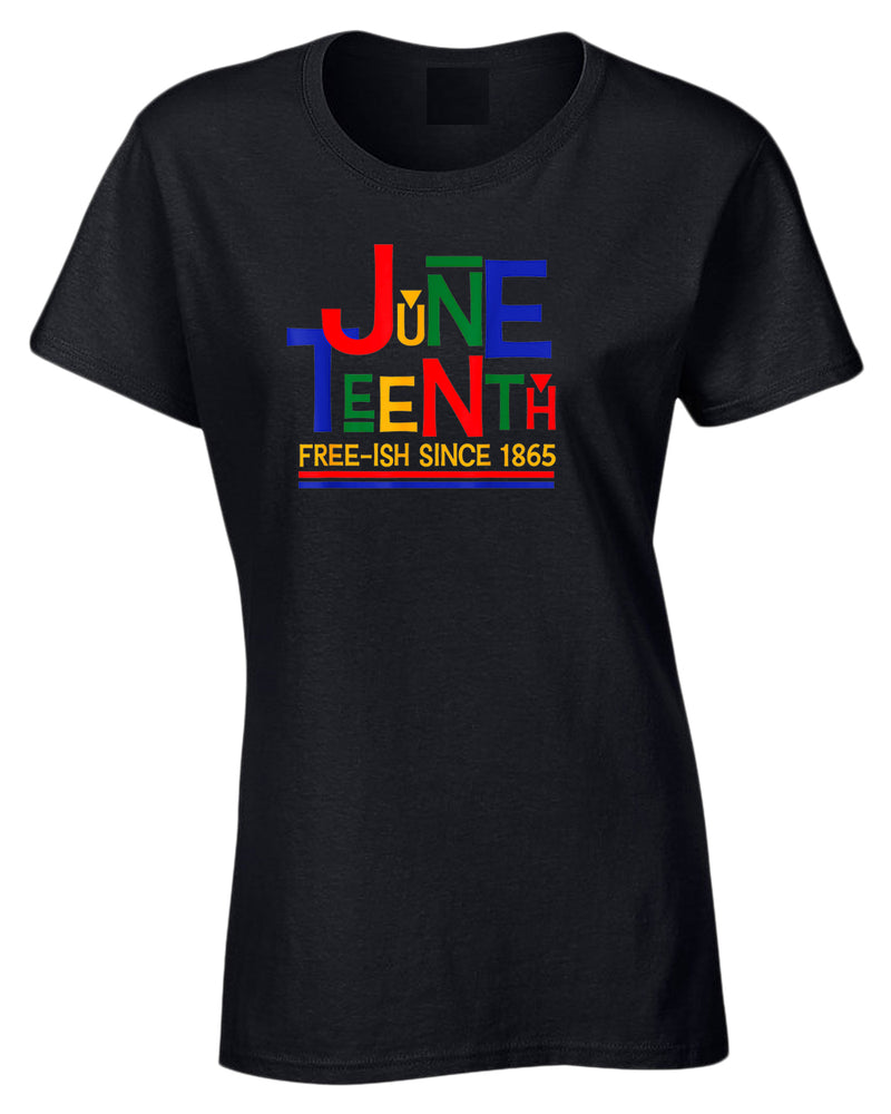 Juneteenth free-ish since 1865 t-shirt red blue - Fivestartees