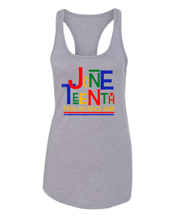 Juneteenth free-ish since 1865 tank top red blue - Fivestartees