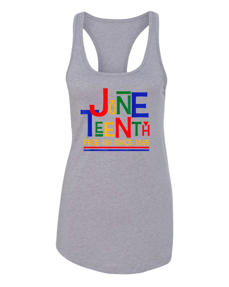 Juneteenth free-ish since 1865 tank top red blue - Fivestartees
