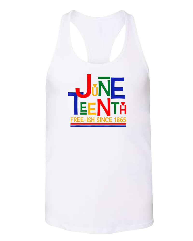 Juneteenth free-ish since 1865 tank top red blue - Fivestartees