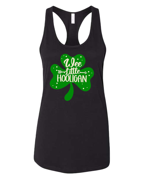 We little hooligan tank top women racerback st patrick's day tank top - Fivestartees