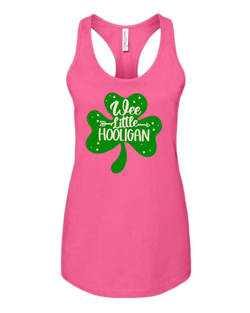 We little hooligan tank top women racerback st patrick's day tank top - Fivestartees