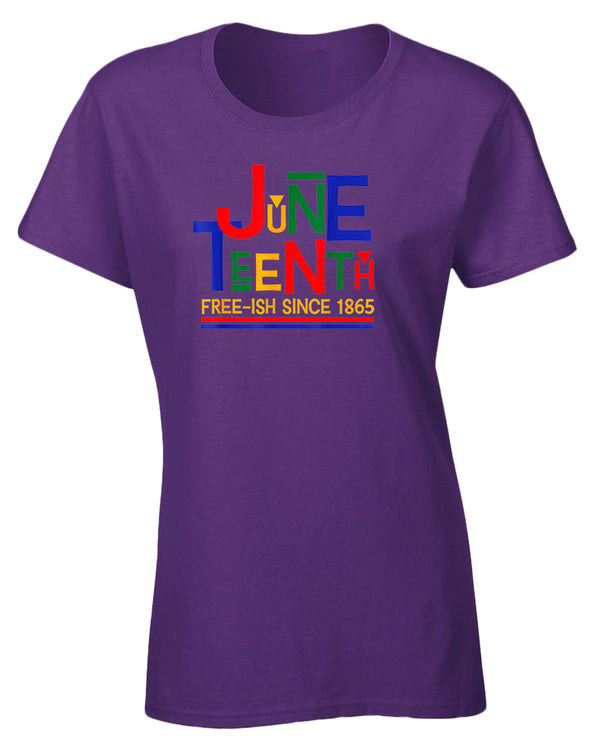 Juneteenth free-ish since 1865 t-shirt red blue - Fivestartees