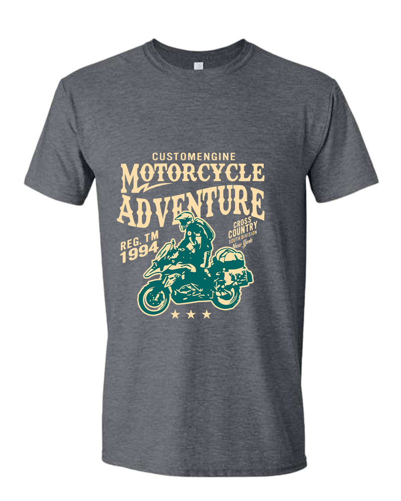 Motorcycle adventure cross country t-shirt - Fivestartees