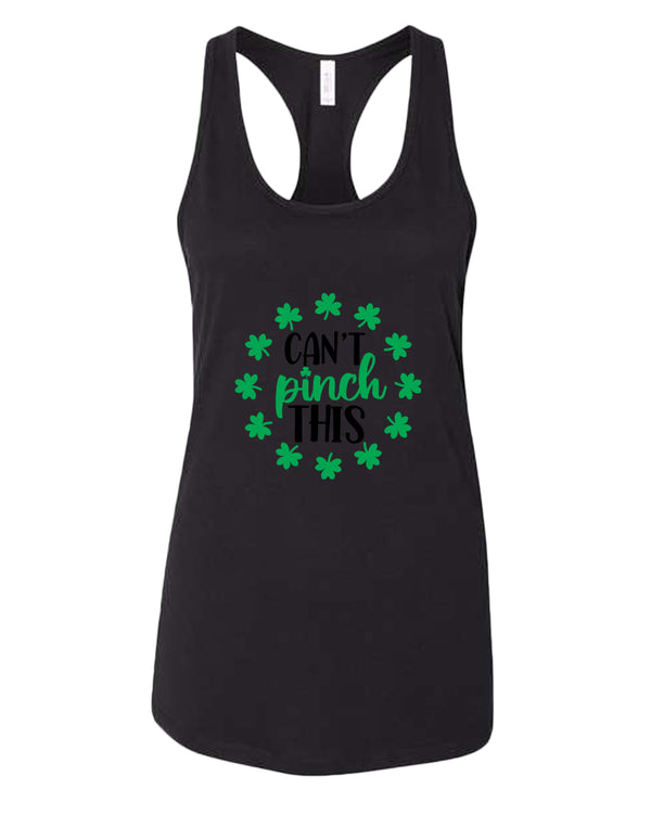 I can't pinch this women racerback st patrick's day tank top - Fivestartees
