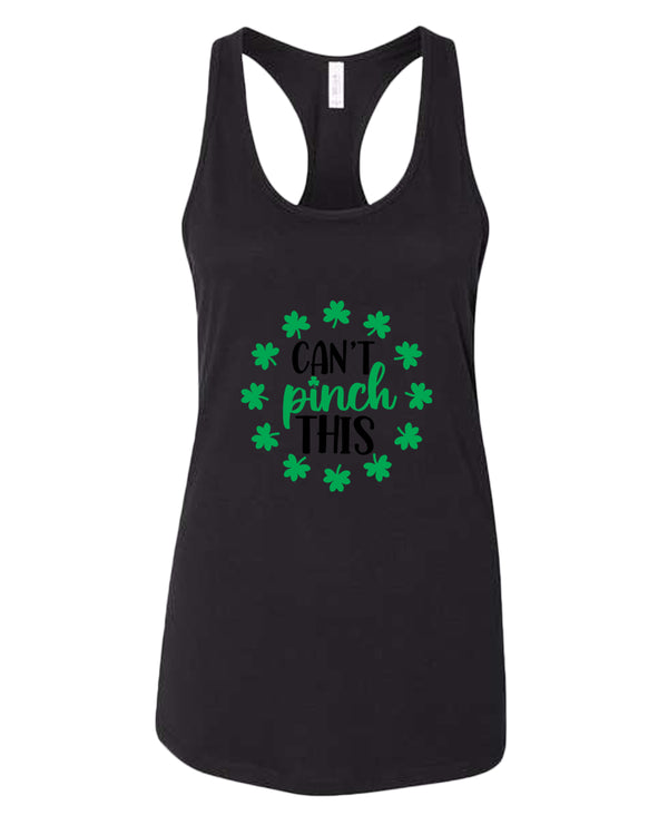 I can't pinch this women racerback st patrick's day tank top - Fivestartees