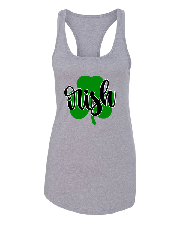 Irish clover shamrock tank top women racerback st patrick's day tank top - Fivestartees